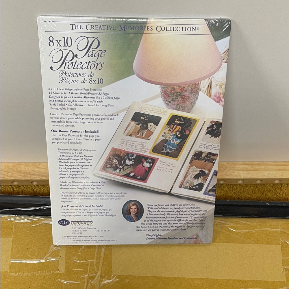 Creative Memories Page Protectors - Clear with White Accent